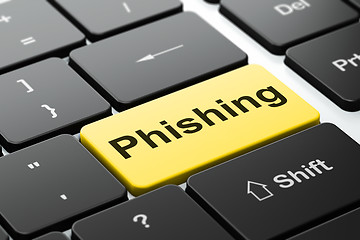 Image showing Security concept: Phishing on computer keyboard background