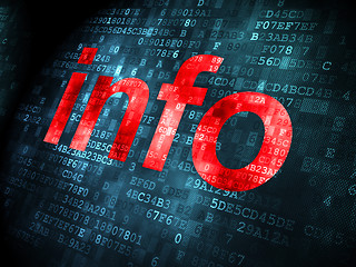 Image showing Information concept: Info on digital background