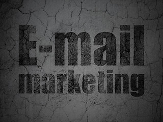 Image showing Advertising concept: E-mail Marketing on grunge wall background