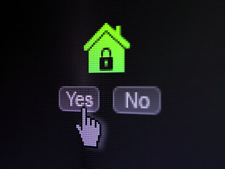 Image showing Business concept: Home on digital computer screen
