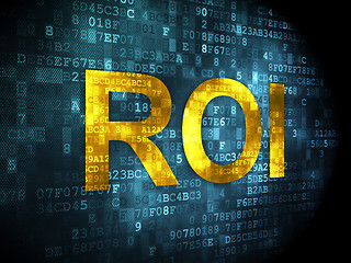 Image showing Finance concept: ROI on digital background