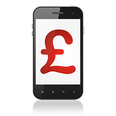 Image showing Currency concept: Pound on smartphone