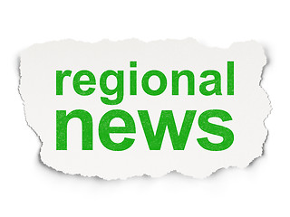 Image showing News concept: Regional News on Paper background