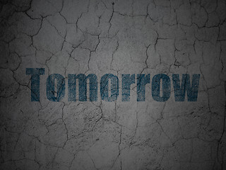 Image showing Time concept: Tomorrow on grunge wall background