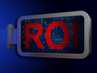 Image showing Business concept: ROI on billboard background