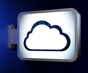 Image showing Cloud networking concept: Cloud on billboard background