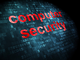 Image showing Privacy concept: Computer Security on digital background