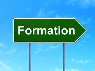 Image showing Education concept: Formation on road sign background