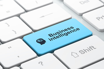 Image showing Business Intelligence on keyboard