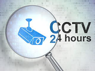 Image showing Privacy concept: Cctv Camera and CCTV 24 hours