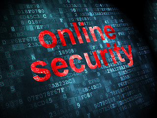 Image showing Security concept: Online Security on digital background