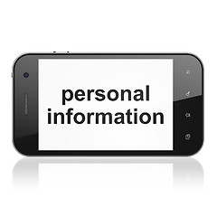 Image showing Protection concept: Personal Information on smartphone