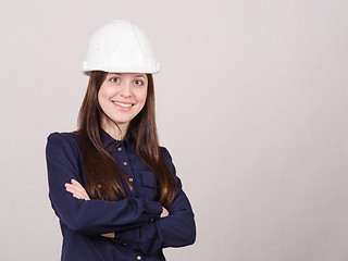 Image showing Portrait of confident specialist in helmet