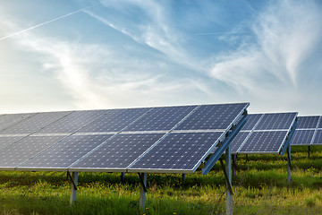 Image showing solar panels under sky