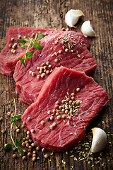 Image showing fresh raw meat for steak