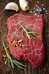 Image showing fresh raw meat for steak