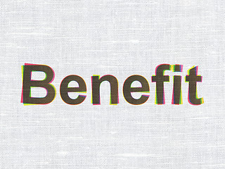 Image showing Business concept: Benefit on fabric texture background