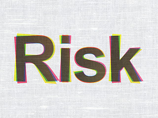 Image showing Finance concept: Risk on fabric texture background