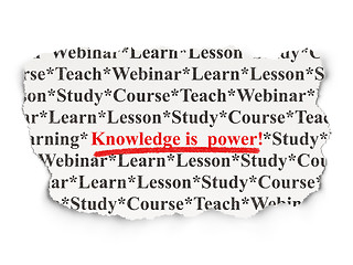 Image showing Education concept: Knowledge Is power! on Paper background