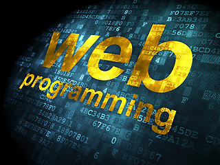 Image showing SEO web development concept: Web Programming on digital backgrou