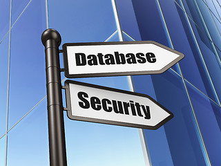 Image showing Privacy concept: Database Security on Building background