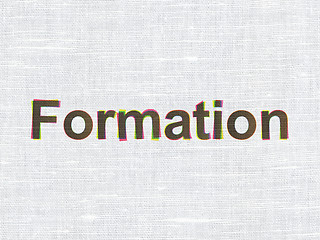 Image showing Education concept: Formation on fabric texture background