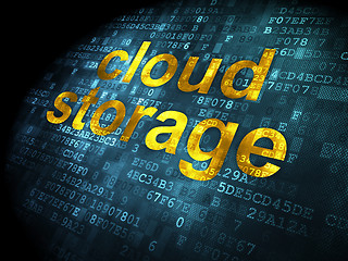Image showing Privacy concept: Cloud Storage on digital background