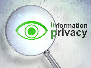 Image showing Privacy concept: Eye and Information Privacy with optical glass