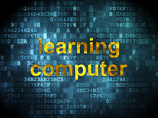 Image showing Education concept: Learning Computer on digital background