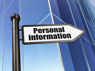 Image showing Protection concept: Personal Information on Building background
