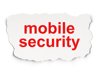 Image showing Privacy concept: Mobile Security on Paper background