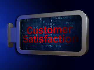 Image showing Marketing concept: Customer Satisfaction on billboard background