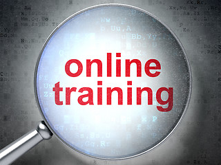 Image showing Education concept: Online Training with optical glass