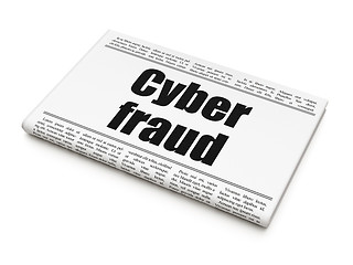 Image showing Security news concept: newspaper headline Cyber Fraud