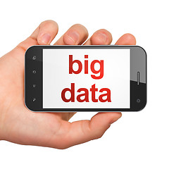 Image showing Data concept: Big Data on smartphone