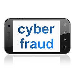 Image showing Safety concept: Cyber Fraud on smartphone