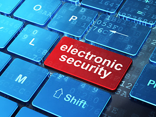 Image showing Privacy concept: Electronic Security on computer keyboard