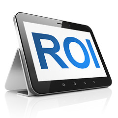 Image showing Business concept: ROI on tablet pc computer