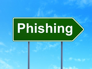 Image showing Privacy concept: Phishing on road sign background