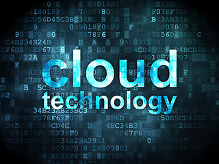 Image showing Cloud networking concept: Cloud Technology on digital background