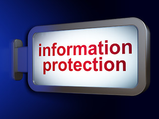 Image showing Protection concept: Information Protection on billboard backgrou