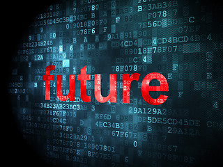 Image showing Time concept: Future on digital background