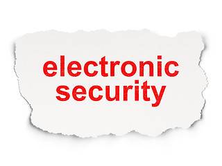 Image showing Privacy concept: Electronic Security on Paper background