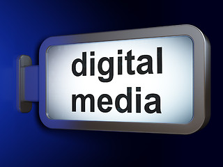 Image showing Marketing concept: Digital Media on billboard background