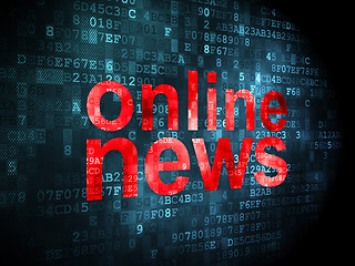 Image showing News concept: Online News on digital background