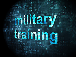 Image showing Education concept: Military Training on digital background