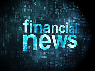 Image showing News concept: Financial News on digital background