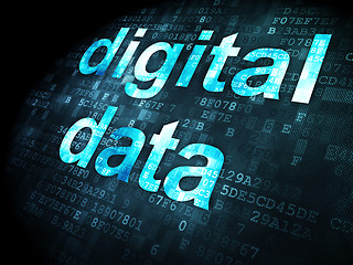 Image showing Data concept: Digital Data on digital background