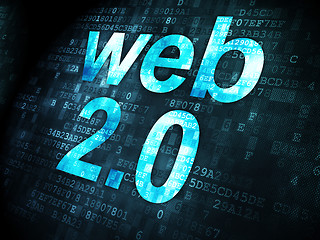 Image showing SEO web development concept: Web 2.0 on digital background