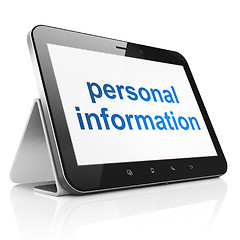 Image showing Protection concept: Personal Information on tablet pc computer